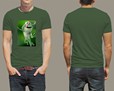 t-shirt personalizzata verde oliva