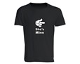 T-shirt in cotone fiammato da uomo nera con grafica