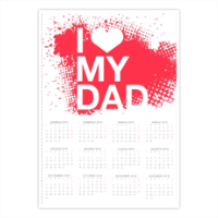 I Love My Dad - Foto Calendario A4 pagina singola