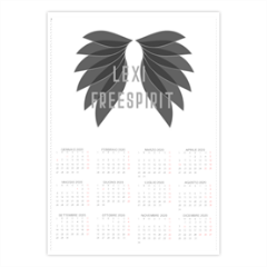 The Dark Angel in black Foto Calendario A4 pagina singola