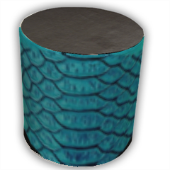 Rhombus snake green water Pouf cilindro