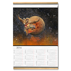 Zodiac Fortune Ari II Calendario su arazzo A3