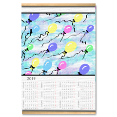palloncini Calendario su arazzo A3