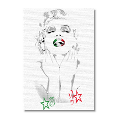 Marilyn italian tribute Stampa su tela - senza telaio