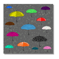 ombrelli Stampa su tela - senza telaio