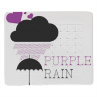 Pioggia Viola - Puzzle con cornice rettangolo