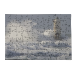 Lighthouse with waves Puzzle in Legno Small 